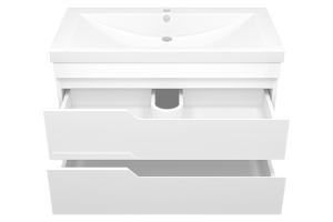 Тумба с раковиной Misty Софт 90 белая глянцевая - 2