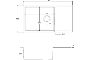 Мойка кухонная Zorg Inox R 7844 - 2