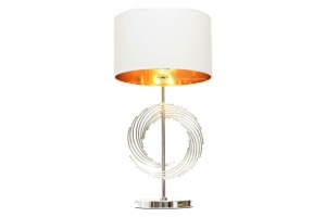 Настольная лампа декоративная LUMINA DECO Fabi LDT 5531 CHR+WT