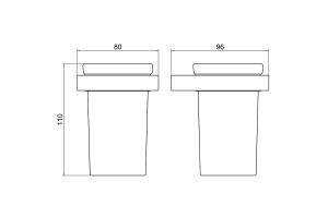 Стакан для зубных щеток Timo Petruma хром - 2