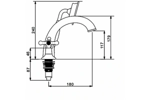 Смеситель на борт ванны Gappo золотой - 3