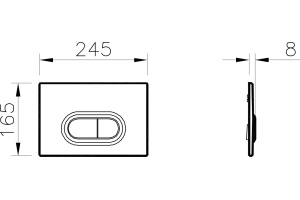 Клавиша смыва Vitra хром - 2
