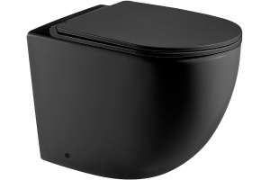 Унитаз приставной Weltwasser WW Merzbach 002MT-BL безободковый с микролифтом матовый черный (10000006179)