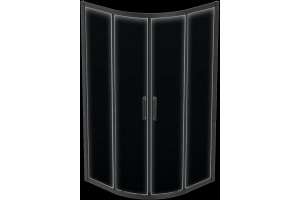 Душевой уголок Ideal Standard Connect 2 100x100 профиль черный стекло прозрачное - 2