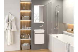 Тумба под раковину Misty Ронда 40 белая глянцевая - 3