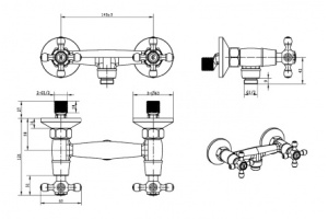 Смеситель для душа Boheme Royal Cristal хром - 3