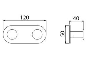 Вешалка-2 крючка Timo Saona 13014/17 золото матовое - 3