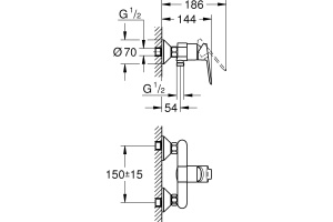 Смеситель Grohe BauEdge 23636000 для душа - 2