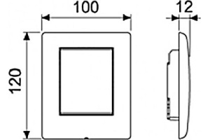 Кнопка смыва TECE Ambia Urinal 9242140 белая антибактериальная - 2