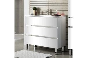 Тумба с раковиной Sanvit Кубэ-3 60 белый глянец