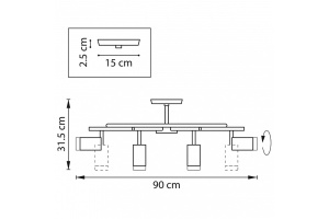 Люстра на штанге Lightstar Rullo LR7184080 - 2