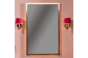 Зеркало Armadi Art Monaco 70х110 с подсветкой бордо - золото