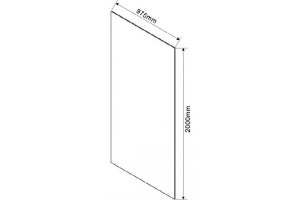 Стекло для душевой перегородки Vincea Walk-In прозрачное - 2