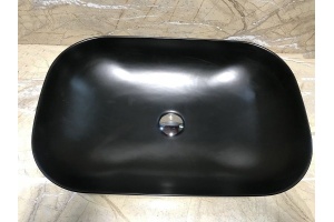 Раковина накладная CeramaLux NC 60 см черная матовая (78106MB)