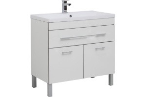 Тумба с раковиной Aquanet Верона 90 белая, 1 ящик, 2 двери - 2