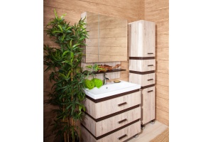 Тумба для комплекта Бриклаер Техас 70 дуб кантри, венге - 3