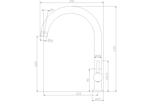 Смеситель для кухонной мойки Rossinka  хром (X25-23U) - 2