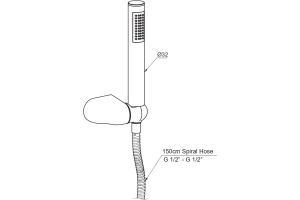 Душевая лейка GPD черный матовый - 2