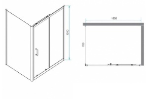 Душевой уголок RGW Passage PA-74 150x70 профиль хром стекло прозрачное - 3