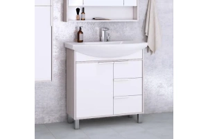 Комплект мебели Aquaton Рико 80 белый-светлое дерево - 2