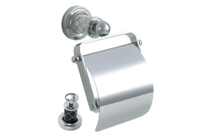 Держатель для туалетной бумаги Boheme Murano хром с черным