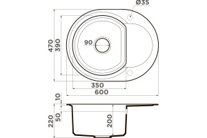 Мойка кухонная Omoikiri Sakaime 60E-GR leningrad grey - 2