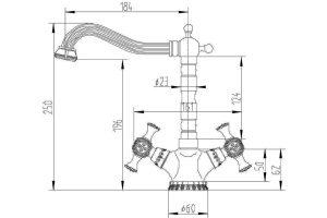 Смеситель Zorg Antic A 7005K-SL для кухонной мойки - 2