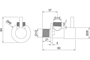 Вентиль Allen Brau Priority Round 5.31026-BN угловой, брашированный никель - 2