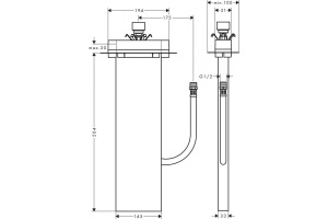 HG 13 560 180 sBox шланговый короб для ванны - 2