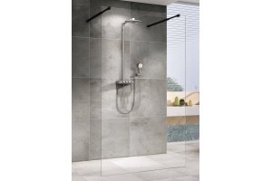 Душевая перегородка ABBER Immer Offen 120 профиль черный (AG68120B8)