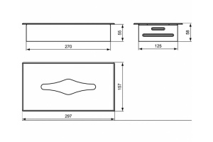 Диспенсер для салфеток Ideal Standard IOM нержавеющая сталь - 3