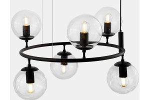 Подвесная люстра LUMINA DECO Ceredo LDP 6034-6 RND BK - 2