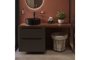 Мебель для ванной STWORKI Берген 60 серая с темной столешницей 122, Bocchi Vessel Bocchi Vessel 1174-004-0125 - 2