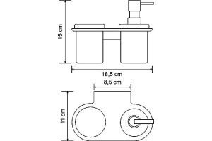 Дозатор Wasserkraft Kammel K-8389 со стаканом - 3