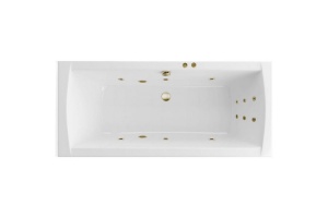 Ванна акриловая Excellent Aquaria Lux Line 180х80 с гидромассажем белый - бронза