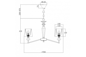 Подвесная люстра Maytoni Beira MOD064PL-06N - 2
