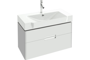 Тумба с раковиной Jacob Delafon Reve 80 белая, 2 ящика