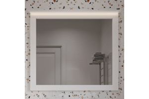 Зеркало STWORKI Хальмстад 100 белое, с подсветкой светодиодной, инфракрасный выключатель, большое