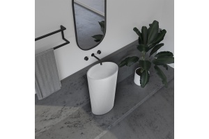 Раковина напольная Abber Stein 50х32 белый матовый - 2