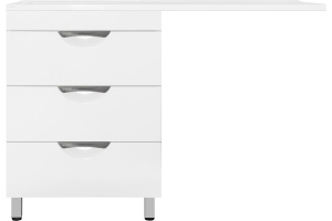 Тумба для комплекта Style Line Жасмин 60 Люкс Plus белая, для стиральной машины