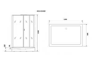 Душевая кабина Niagara Premium 120х80х210 правая NG-6012-01GQR - 3
