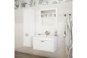 Шкаф-пенал Sanflor Ванесса L подвесной, белый - 2