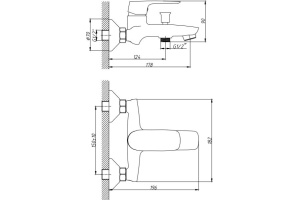 Смеситель Orange Mari M07-100cr для ванны с душем - 2