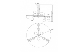 Подвесной светильник Maytoni Nostalgia MOD048PL-09G - 3