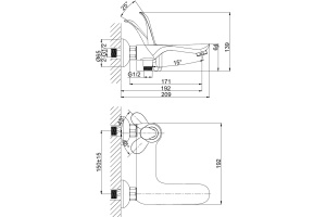 Смеситель для ванны D&K DA1033256 - 2
