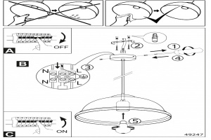Подвесной светильник Eglo ПРОМО Truro 2 49247 - 2