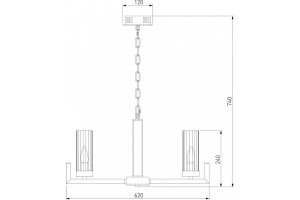 Подвесная люстра Eurosvet Arganie 60133/6 серебро - 2
