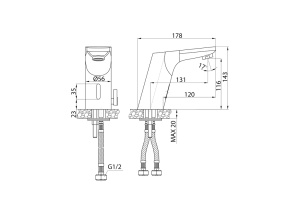 Смеситель для умывальника сенсорный - 2