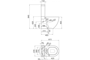 Чаша для унитаза-компакта BelBagno Sfera-r BB006CPR - 3