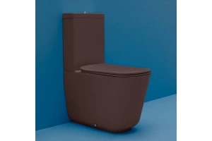 Крышка-сиденье Kerasan Tribeca бургундский матовый/хром, с микролифтом (519175) - 2